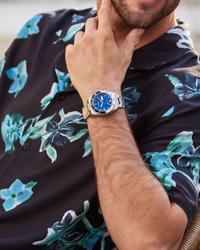 Sport Automatic Blue Dial Stainless Steel Bracelet NH7530-52M